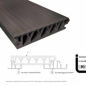 Twinson Terrassendiele Terrace Plus Haselnussbraun
