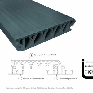 Twinson Terrassendiele Terrace Plus Schiefergrau