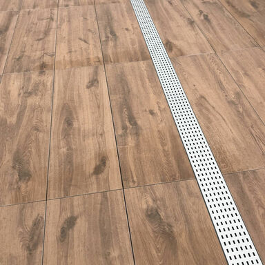 Keramik Terrassen Platten 2x40x120cm Eiche Natur