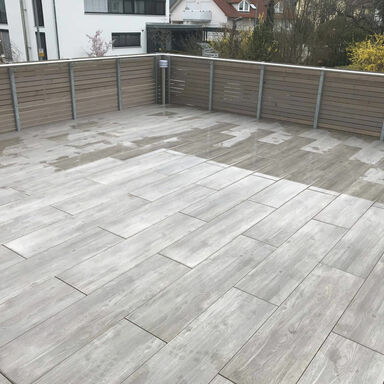 Keramik Terrassen Platten 2x45x90cm Schiefer Grau