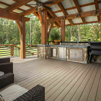 Lounge Terrasse aus Terrassendiele Vision Cool Deck Mochaccino