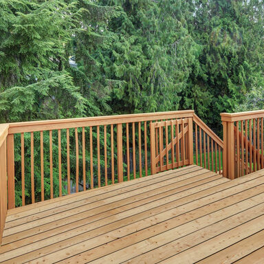 Terrassen aus klassischer sibirischer L&auml;rche